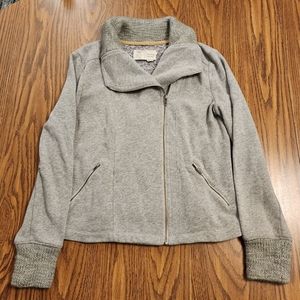 Anthropologie Saturday Sunday Sweatshirt Gray Sweater Knit Cuffs & Sleeves